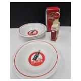 Coca-Cola Napkin Holder, set of bowls & Shakers