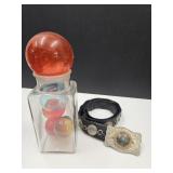 Glass balls & Southwestern Style Belt