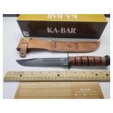 New USA Ka-Bar USMC Brown Serr Knife