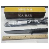 New USA Ka-Bar Black Serr Knife