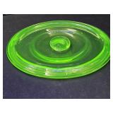 8" Oval Green Uranium Glass Lid