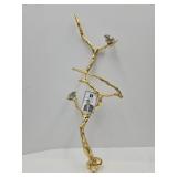 Lg Metal Art- Branch w Birds  27"Long