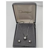 Diamonique Necklace & Earring Set