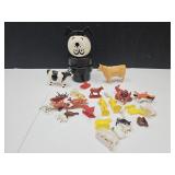Tupperware Dog Toy & Small Animals