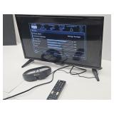 24" Insignia TV HDMI W Rabbit Ears & Remote