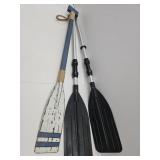 2 ADJ Boat Oars & 1 Oar Decor