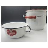 Porcelain Enamel Bucket & Children