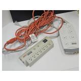 2 Surge Protectors & Extension Cod