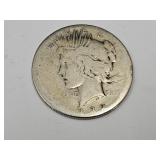 1922 Silver Peace Dollar Coin  Date Worn Off