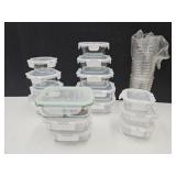 Nice Lot Glass Food Storage Up to 7.5" W & Cups