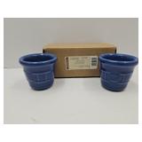 Longaberger 2 Piece Cornflower Votive Set