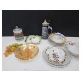 VTG Plates Bowl and Glassware, Coca-cola Jar Stein