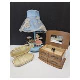 Jewelry Boxs & VTG Dresser Lamp