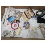 VTG Bisque Doll, Keys, Buttons,+