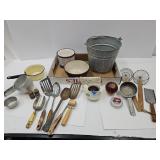 Galvanized Bucket & Primitive Decor