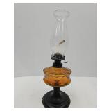Amber Glass Oil Lamp