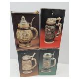 4 AVON Beer Steins in boxes