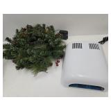 Nail Dryer & SMall Christmas Wreth