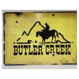 Butler Creek Metal Sign 19" x 14"