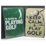 New Golf Metal Signs 8" x 12"