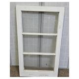 Vintage 3 Pane Window  20 x 37"