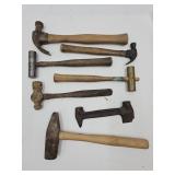 7 Hammers- Claw, Ball Peen, Brick,+