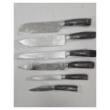 New YATOSHI 6 Piece Knife Set