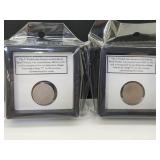 2 Cased V Nickels 1902 & 1907