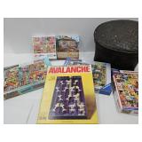 Vietnam Basket & Large Lot of Puzzles