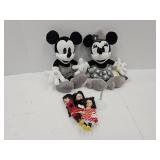 2000 Mickey & Minnie 12" Plush & Kelly &Tommy Dolz