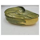 VTG Shawnee Pottery Corn King 11" Covered Dish