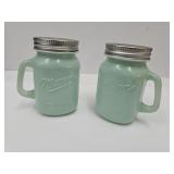 Aqua Green Mason Mason Jar Shakers