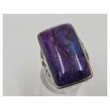 Sterling Silver Purple Turqouise Ring Sz 5