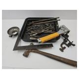 Lot of Hand tools Wrenches, Hammers +