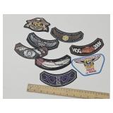 Collection Of Motorcycle Patches: Harley, Hog +