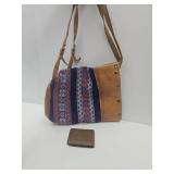 Leather & SW Shoulder Purse W New Leather Wallet