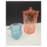 Pioneer Woman Drink Dispenser & Glass Pitcher 6.5