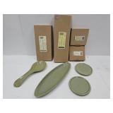 Longaberger Sage Spoon Rest, Long Oval Tray, +
