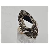 925 Sterling Silver Ring Sz 7 W Mother Of Pearl +