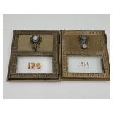 2 VTG Brass Postoffice Doors 6 1/4 x 5.5