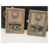 2 VTG 1956 USPS Post Office  Mailbox Brass Door