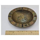 Brass Zodiac Ashtray 6" x 7" Oblong