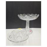 Towle Crystal Compte 13" & IMperial Bowl 11"W