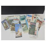 Collection Of Highway Maps W VTG Gas Station Ads