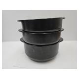 2 Papmered Chef 4QT & 2 - 2.5 Qt Stoneware No Lids