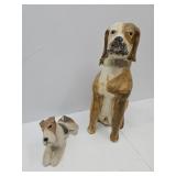 2 Dog Statues up to 18"H