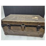WWI MilItary Trunk William Bal 1915 VGC