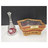 Longaberger Christmas Basket & Bleikristal Bell