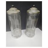 2 VTG Barbicide Disinfectant Jars