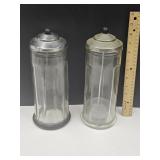 2 VTG Barbicide Disinfactant Jars